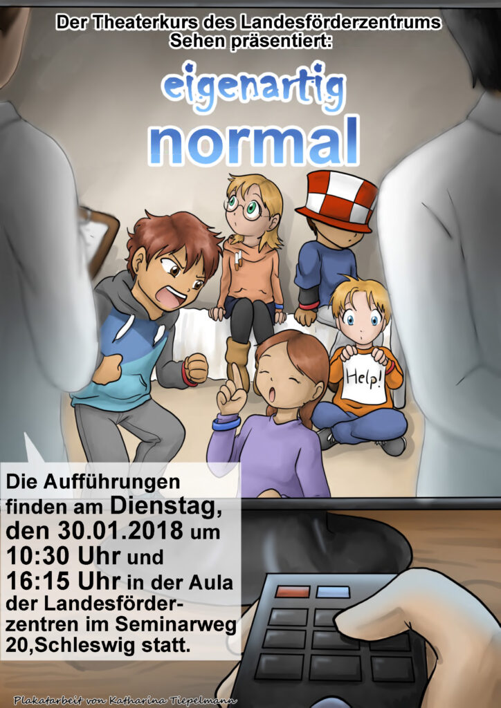 Plakat Theateraufführung Eigenartig Normal